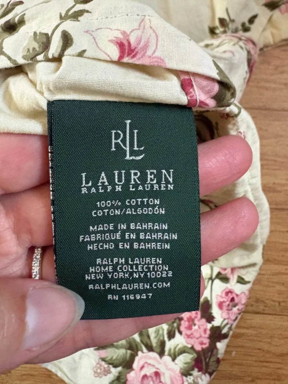 Vintage RALPH LAUREN Sheffield Cottage Floral 2 Standard Pillowcases 80s 90s